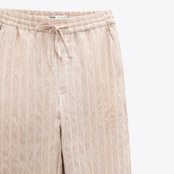 Zara Striped Textured Weave Pants - Picture 5 of 12